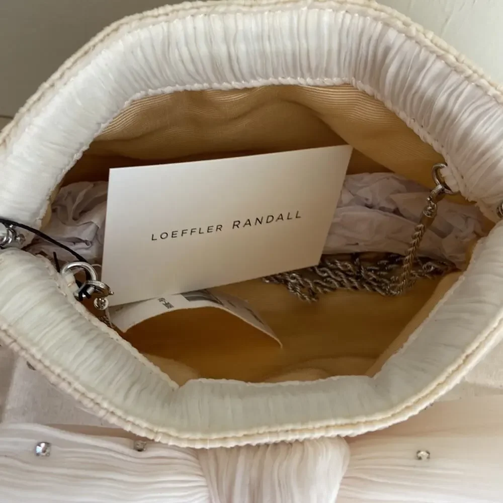 Loeffler Randall Cream Clutch with Bow - Picture 4 of 7